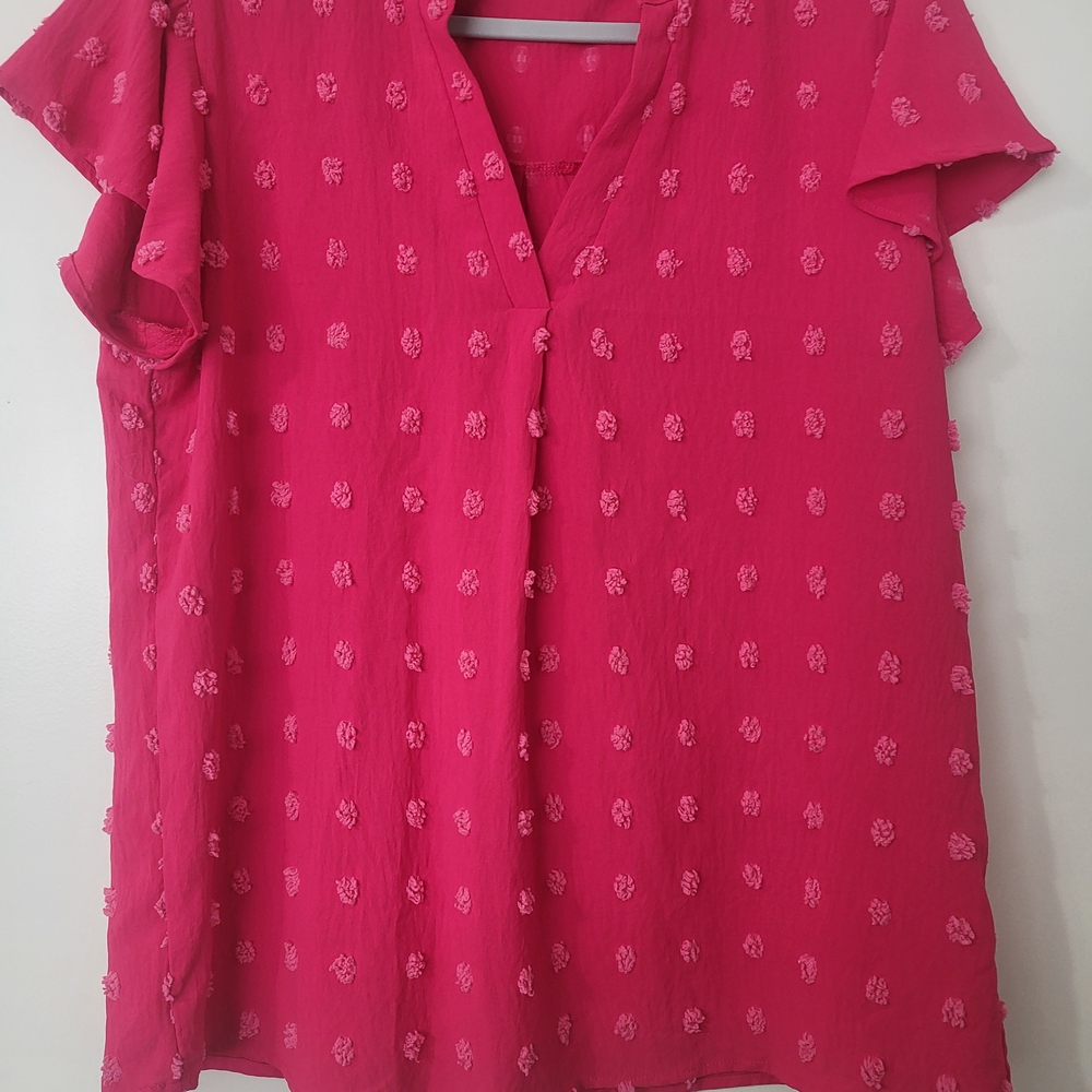 Pink Polka Dot Women's Top